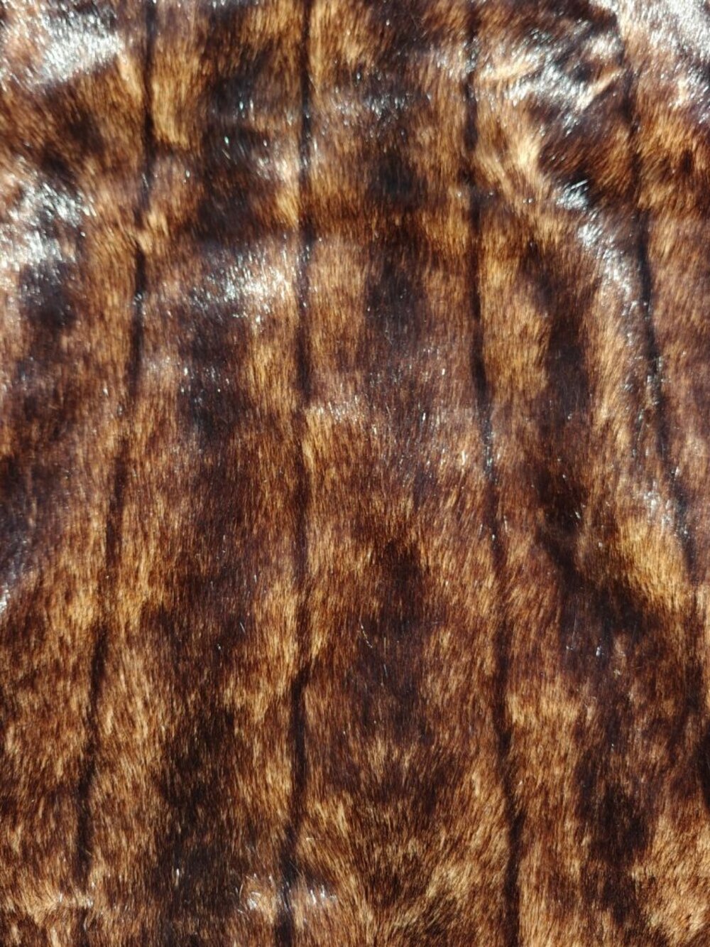 Dennis Basso Tiger Mills Animal Print Faux Fur Throw Blanket Black Brown 64"x53" - Picture 5 of 7
